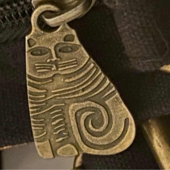 Laurel Burch Cutout Blossoming  vibrant color Feline Cat Shoulder Tote - Picture 3 of 7